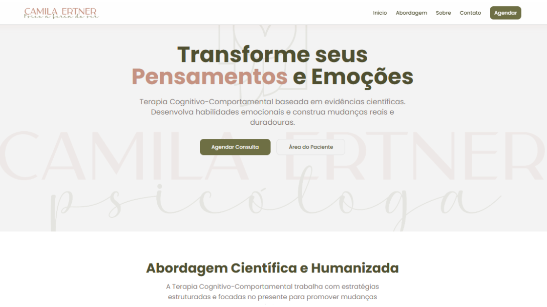 Site Psico Camila Ertner